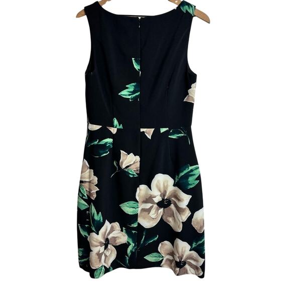 ALEX MARIE BLACK FLORAL PRINT V-NECK SLEEVELESS GRACEFUL CHIC WOMEN DRESS  8 NEW - Picture 6 of 6